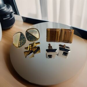 Vintage Cufflinks Bundle Of Four (4) Sets Good Quality Used Condition